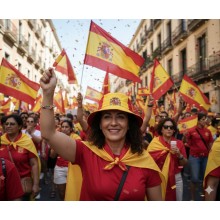 Gorro bandera España escudo bordado. La Tienda de España