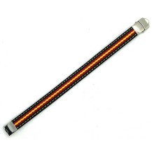 Pulsera bandera España cuero. La Tienda de España