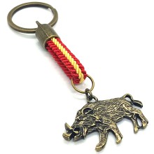 Llavero Jabalí bandera España. La Tienda de España