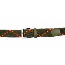 6 Cinturones elásticos bandera España verde kaki. La Tienda de España