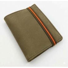 Cartera piel bandera España verde caza. La Tienda de España