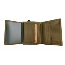 Cartera piel bandera España verde caza. La Tienda de España