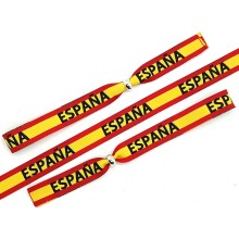 Pulsera tejida bandera España. La Tienda de España