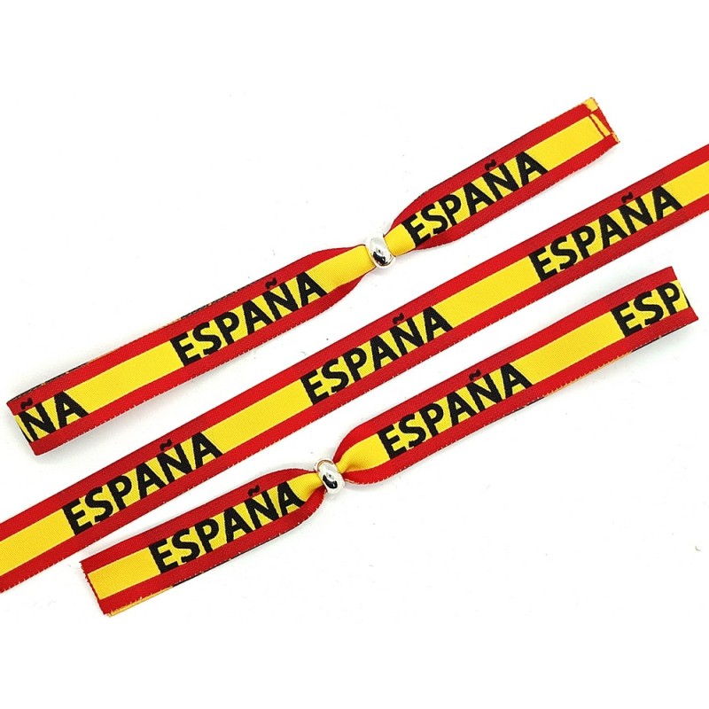 Pulsera tejida bandera España. La Tienda de España