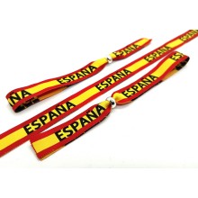 Pulsera tejida bandera España. La Tienda de España