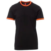 Camiseta algodón negra bandera de España. La Tienda de España