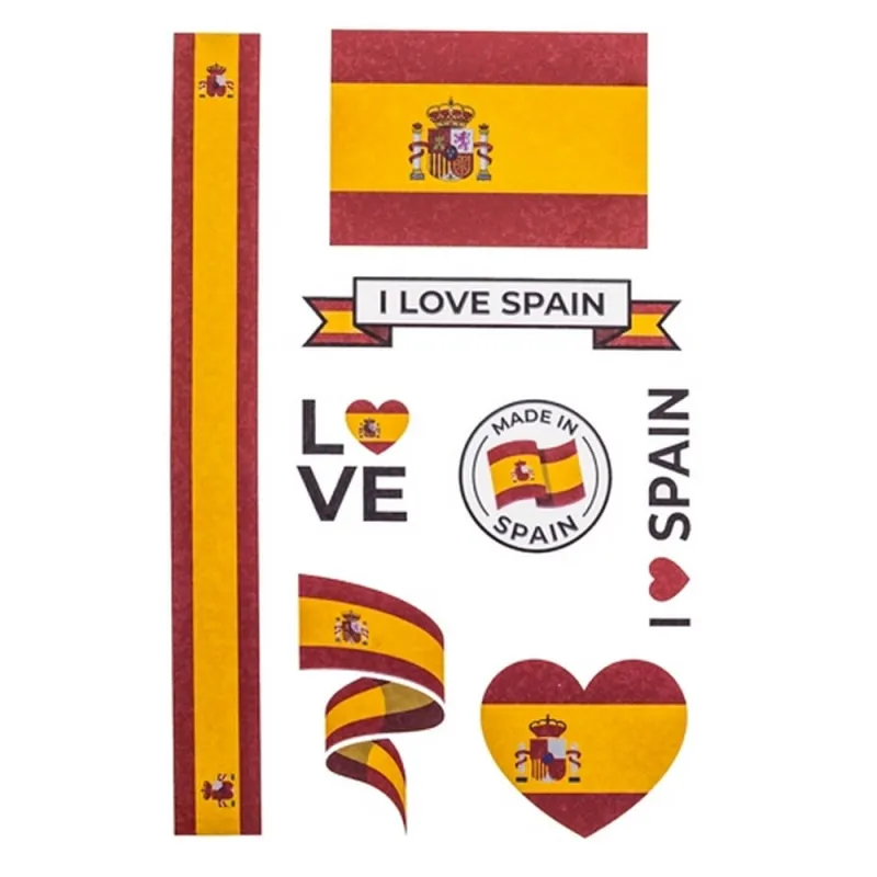 Tattoo calcomanías bandera España. La Tienda de España