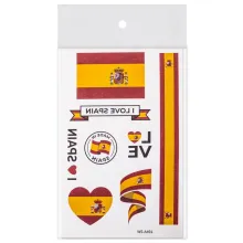Tattoo calcomanías bandera España. La Tienda de España
