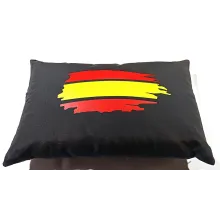 Cojín bandera España 30x45cm negro. La Tienda de España