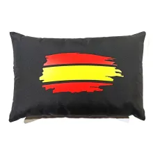 Cojín bandera España 30x45cm negro. La Tienda de España