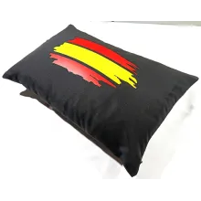 Cojín bandera España 30x45cm negro. La Tienda de España