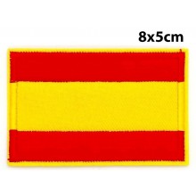 Parche bordado bandera España sin escudo con velcro. La Tienda de España