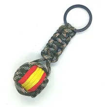Llavero bola paracord camuflaje bandera España. La Tienda de España