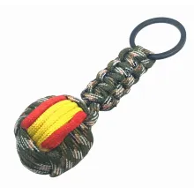 Llavero bola paracord camuflaje bandera España. La Tienda de España