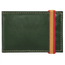 Tarjetero con goma bandera España verde. La Tienda de España