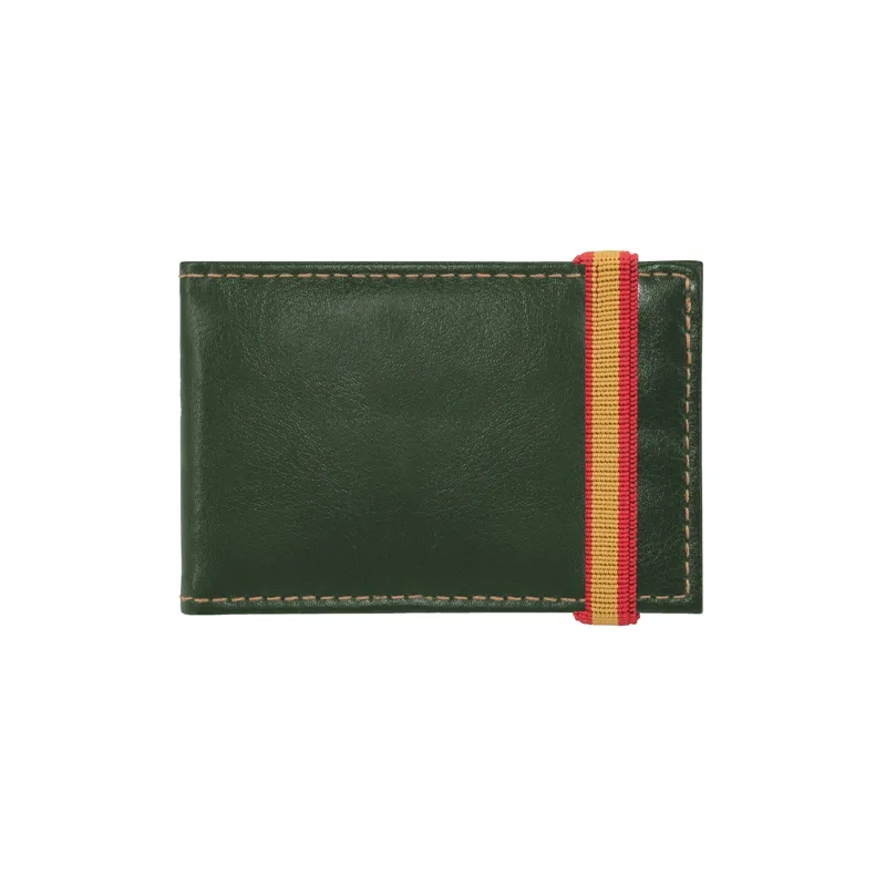 Tarjetero con goma bandera España verde. La Tienda de España