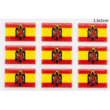 9 pegatinas relieve bandera España Águila de San Juan. La Tienda de España